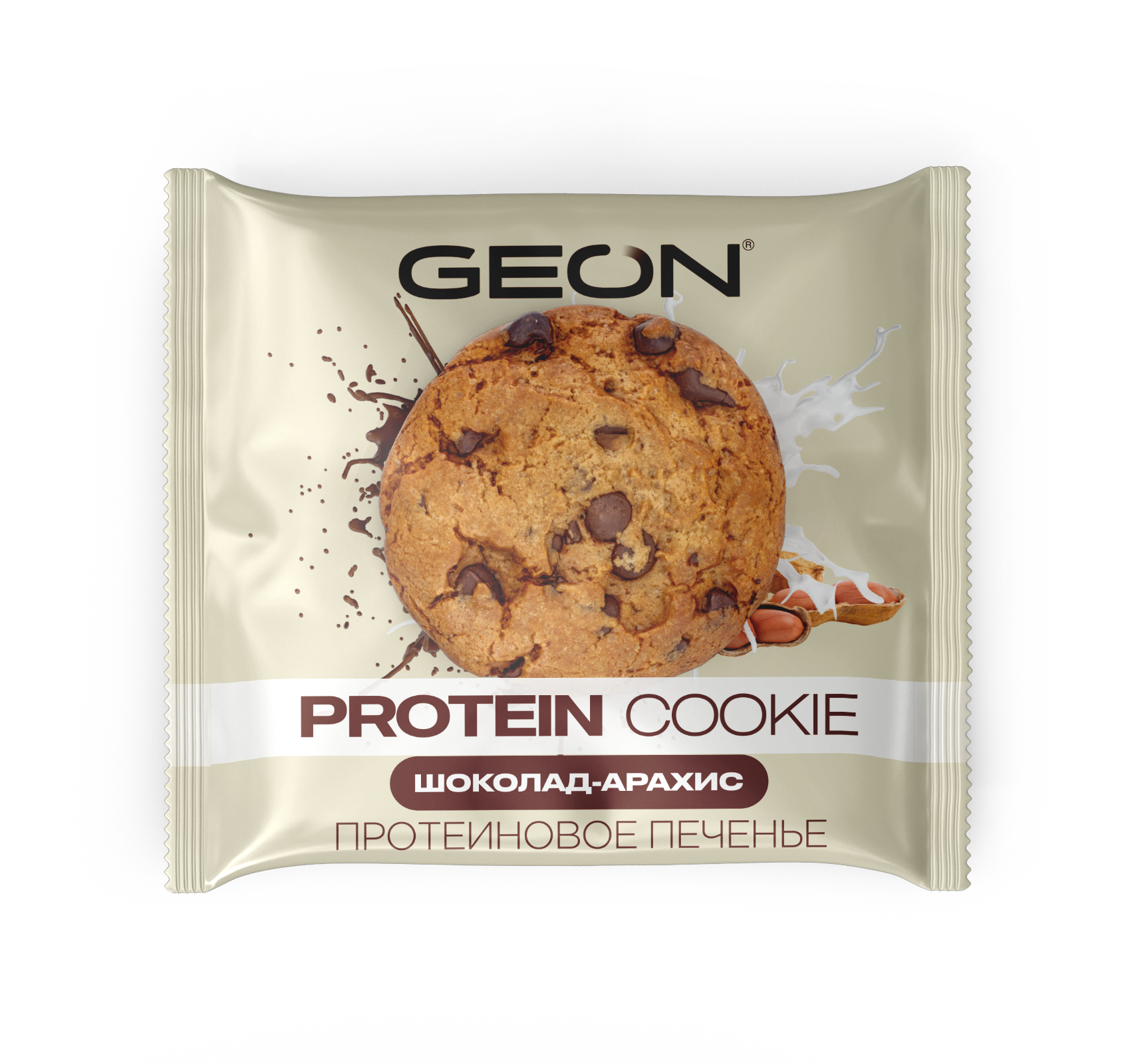 Протеиновое печенье GEON™ PROTEIN COOKIE Шоколад арахис, 25% белка (40 г х 10 шт.)