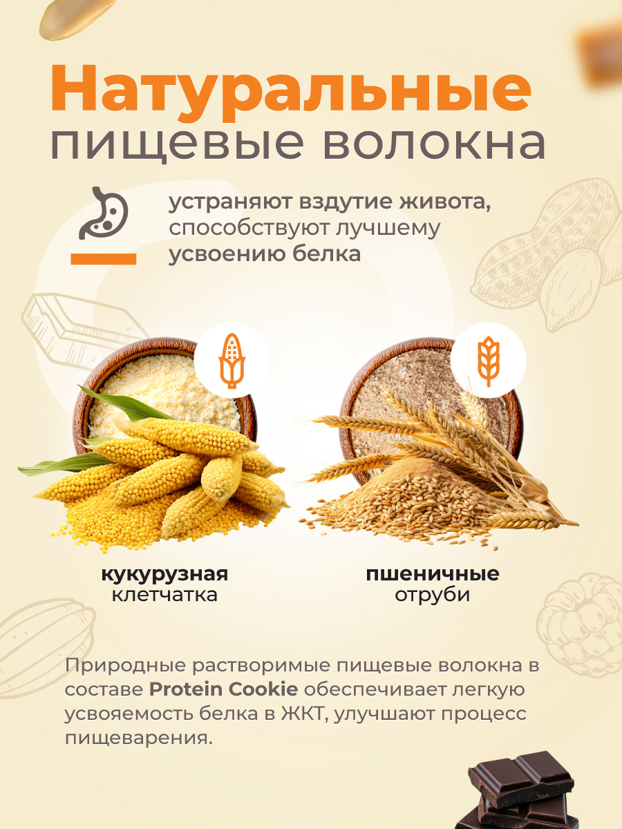 Протеиновое печенье GEON™ PROTEIN COOKIE Ассорти, 25% белка (2 шт х 5 вкусов)