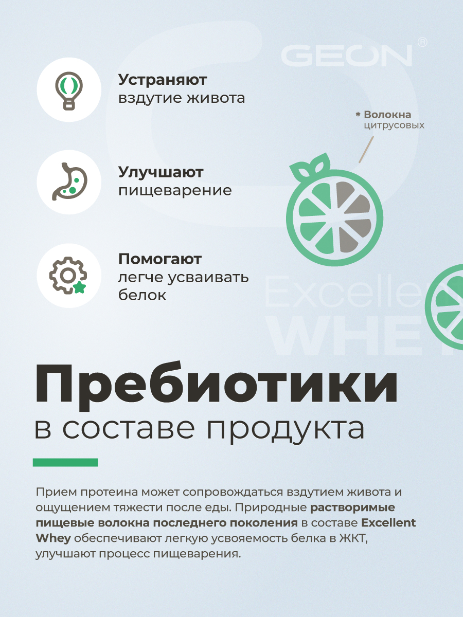 Протеин GEON EXCELLENT WHEY Кокос, 77% белка (920г)
